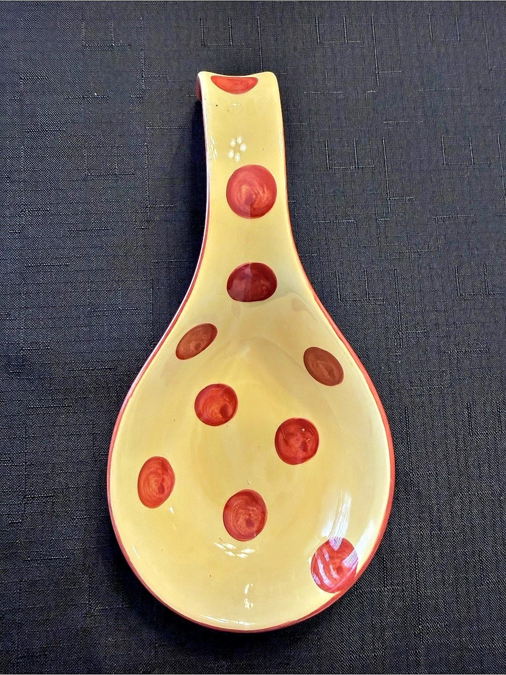 Southern Living at Home Gail Pittman Siena Spoon Rest Yellow & Red